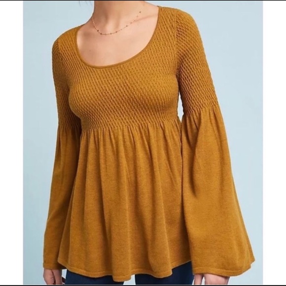 Knitted + Knotted Smocked Sweater - Picture 1 of 7